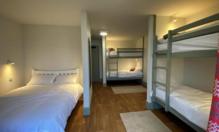 Our rooms can be used for families or doubles/solo guests.